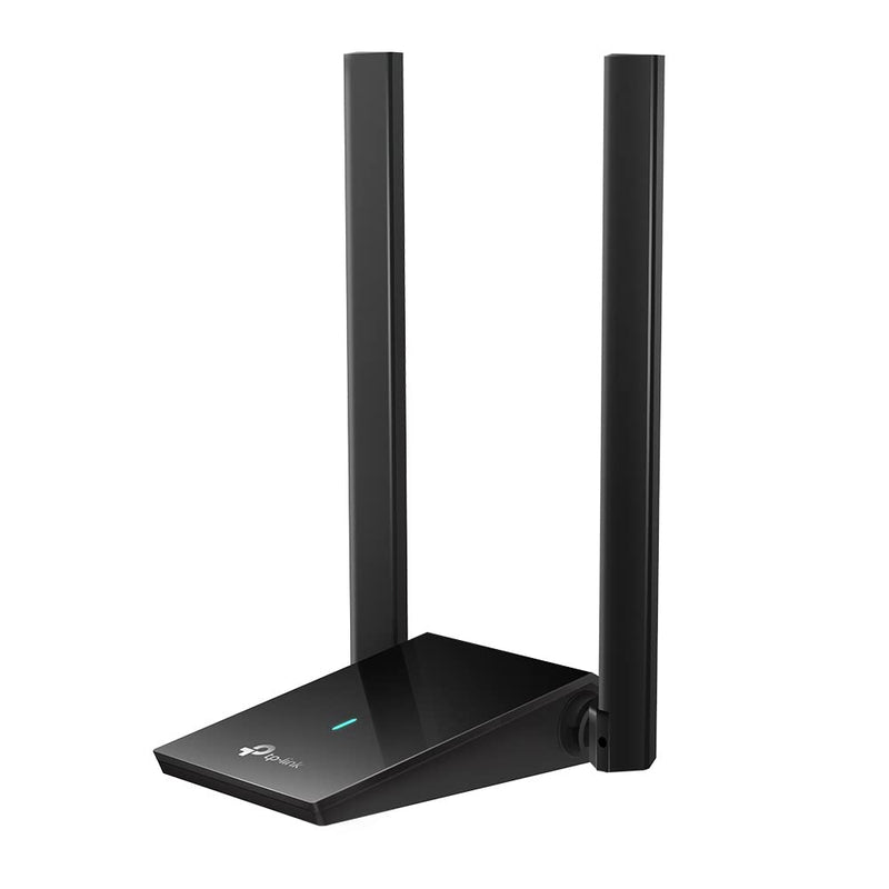 TP-Link AX1800 Wi-Fi 6 Dual Antennas High Gain Wireless USB 3.0 Adapter, Dual-Band, Auto Driver, MU-MIMO, Low- Latency, 1m Cable, Supports Windows 10/11, Highly Secure WPA3 (Archer TX20U Plus), Black