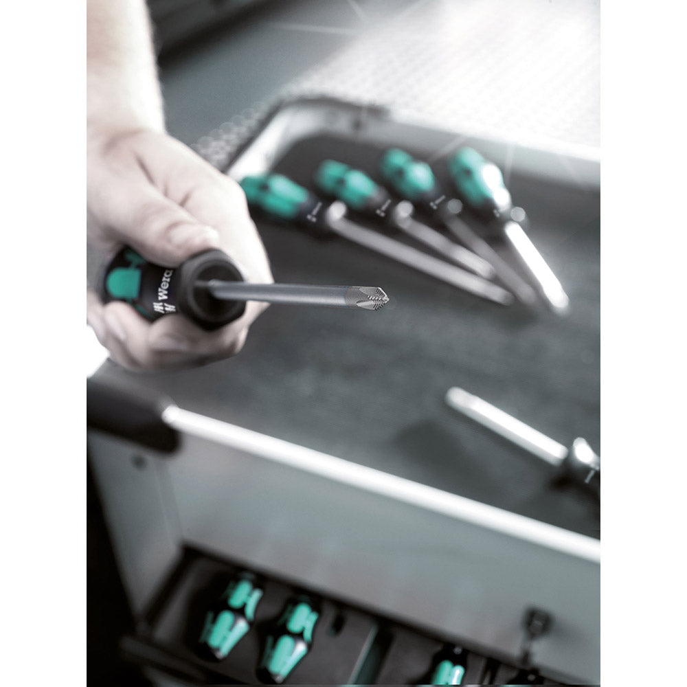 Wera 355 PZ Kraftform Lasdertip screwdriver, Pozidriv PZ 1 x 80 mm, 05009310001