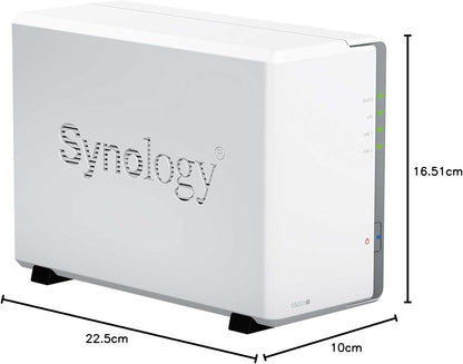 Synology DS223J 2 Bay Desktop NAS, White