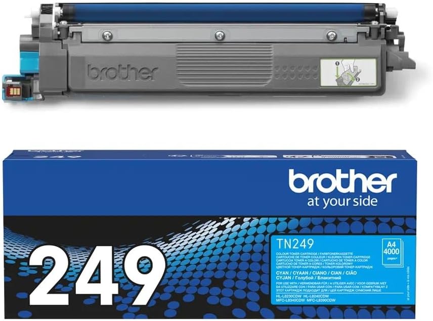 BROTHER TN-249C Toner Cartridge, Cyan, Single Pack, Ultra High Yield, Includes 1 x Toner Cartridge, Genuine Supplies