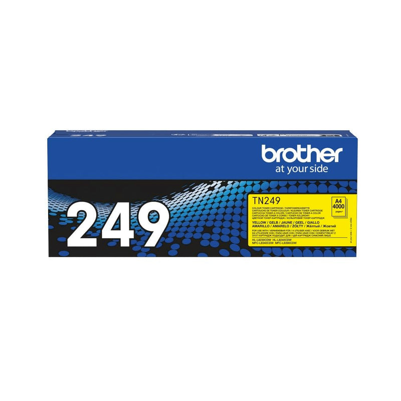 BROTHER TN-249Y Toner Cartridge, Yellow, Single Pack, Ultra High Yield, Includes 1 x Toner Cartridge, Genuine Supplies