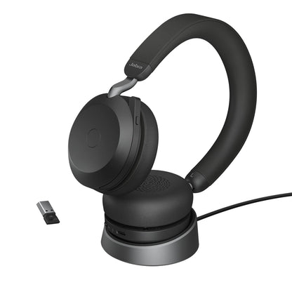 Jabra Evolve2 75 - Headset - On-Ear - Bluetooth - Wireless - Active Noise Cancelling - Usb-A - Noise Isolating - Black -