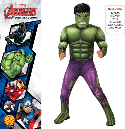 Rubie's Official Marvel Avengers Hulk Deluxe Child Costume, Kids Superhero Fancy Dress