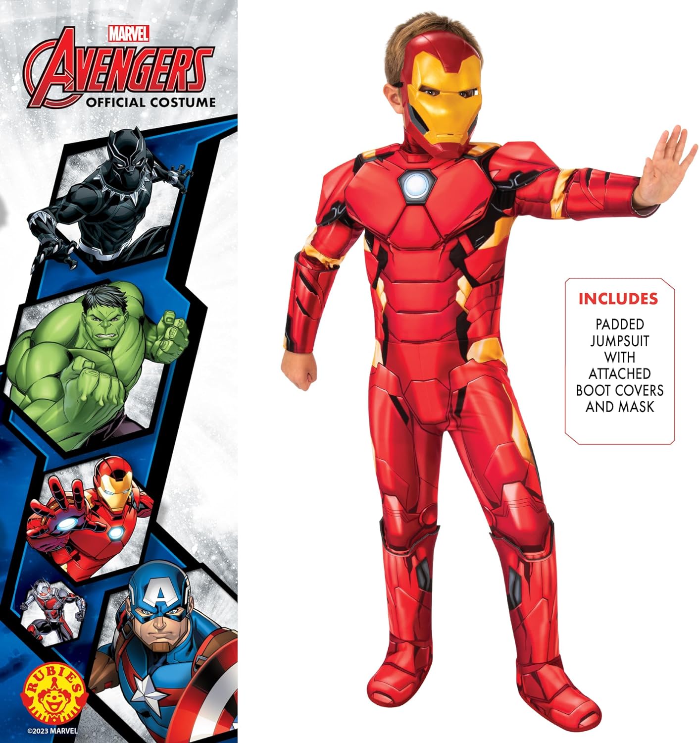 Rubie's Official Marvel Avengers Iron Man Deluxe Child Costume, Kids Superhero Fancy Dress
