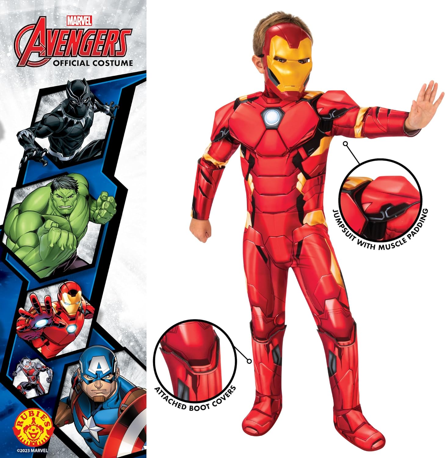 Rubie's Official Marvel Avengers Iron Man Deluxe Child Costume, Kids Superhero Fancy Dress