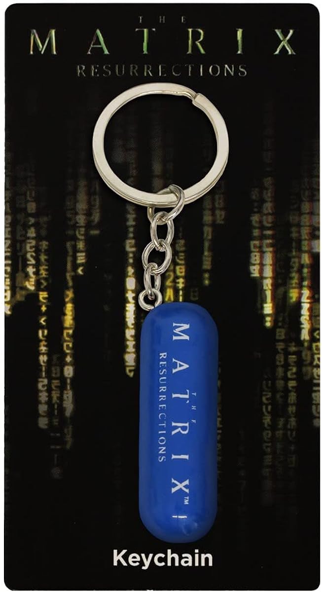 Pyramid International The Matrix 3D Keyring (Red and Blue Pill Design), Zip Pull or Backpack Key Chain Charm, Key Chains for Men, Key Chains for Women - Official Merchandise