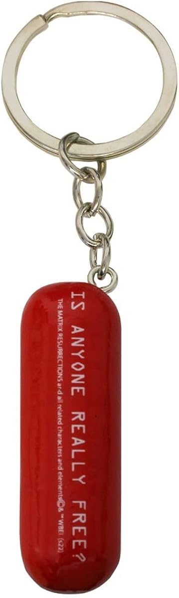 Pyramid International The Matrix 3D Keyring (Red and Blue Pill Design), Zip Pull or Backpack Key Chain Charm, Key Chains for Men, Key Chains for Women - Official Merchandise