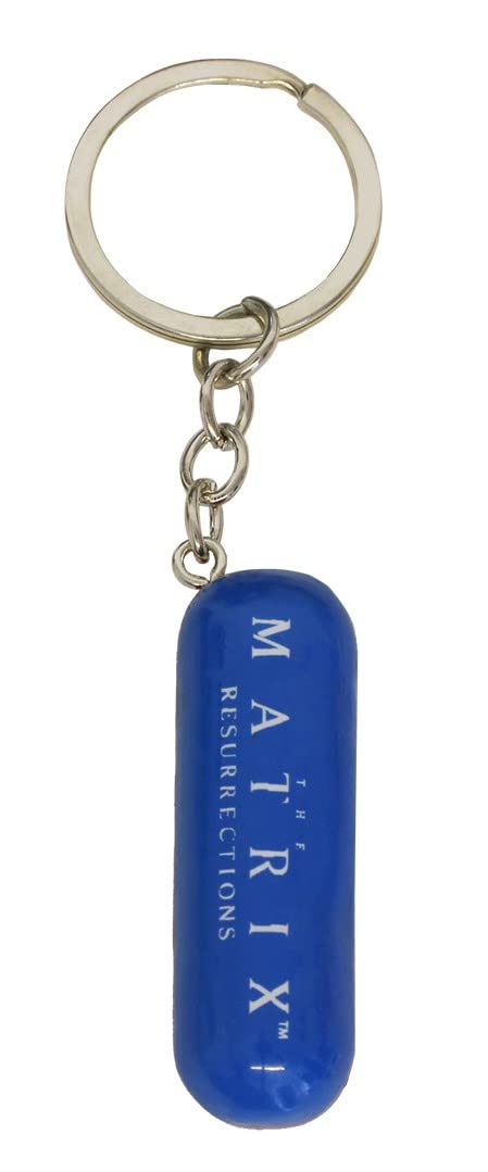 Pyramid International The Matrix 3D Keyring (Red and Blue Pill Design), Zip Pull or Backpack Key Chain Charm, Key Chains for Men, Key Chains for Women - Official Merchandise