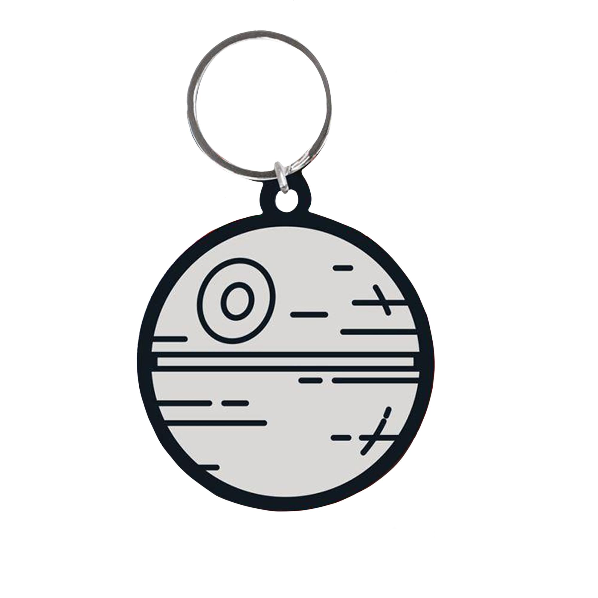 Star Wars Death Star Rubber Keyring One Size White/Black
