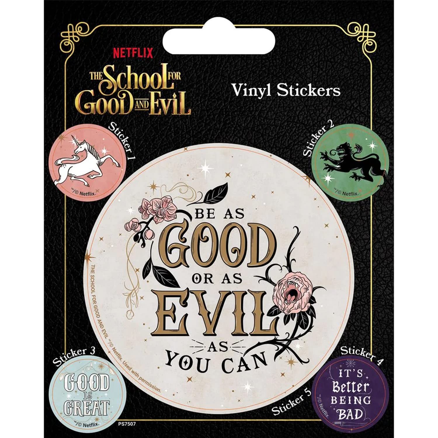THE SCHOOL FOR GOOD & EVIL (GOOD OR EVIL) VINYL STICKERS