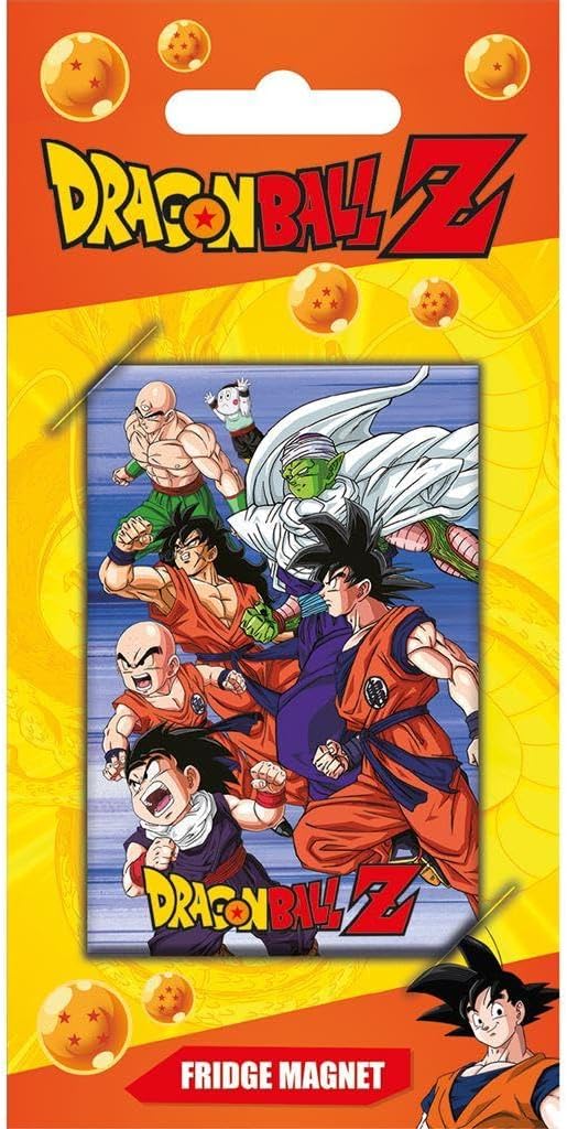 Dragon Ball Z Heroes Strike Kühlschrankmagnet (Einheitsgröße) (Gelb, Orange, Weiß), MS65151