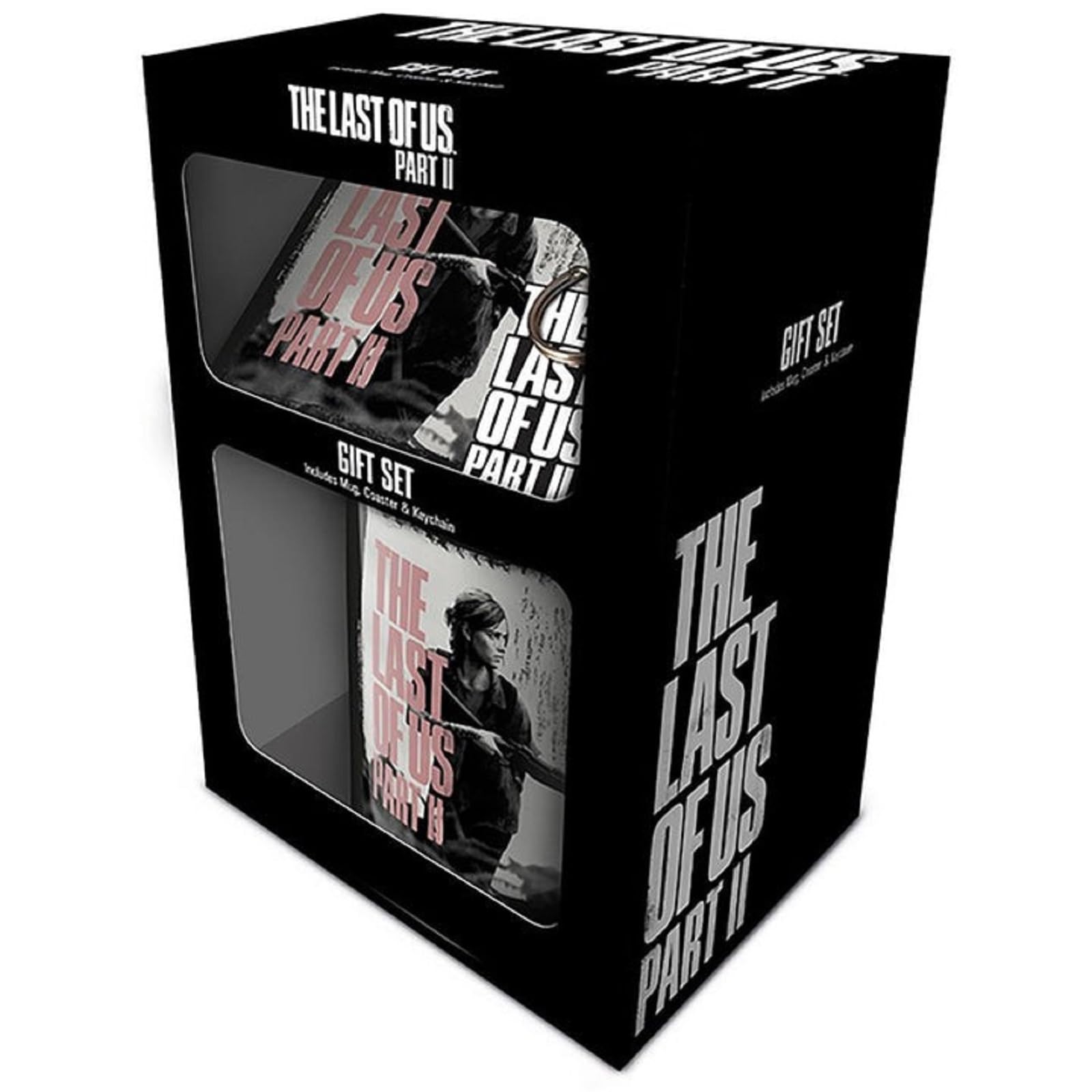 The Last Of Us Tasse, Untersetzer und Schlüsselanhänger Geschenkset in Geschenkbox - 325ml Keramik Kaffeebecher - Offizielles Lizenzprodukt