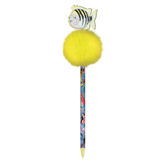 The Little Mermaid Innovativa penna a sfera Pom Pom Flounder (taglia unica) (blu, rosa, giallo) Eén maat blu, rosa, giallo
