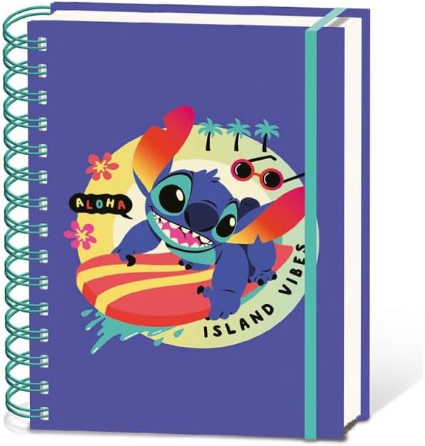 Pyramid International Disney Lilo and Stitch Wiro Notebook (Acid Pops Design) A5 Writing Book and Journal, Lilo and Stitch Gifts for Girls, Boys, Women and Men - Official Merchandise