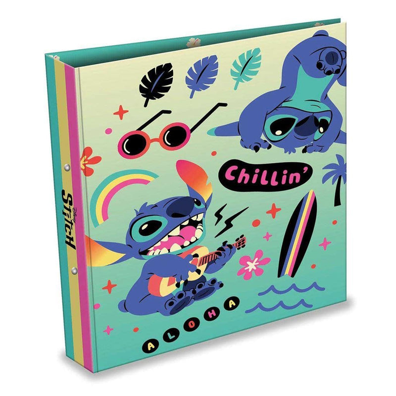 Disney Lilo und Stitch Ringbuch (Acid Pops Design) A4 Ringbuchordner Lilo und Stitch Geschenke für Mädchen, Jungen, Männer und Frauen