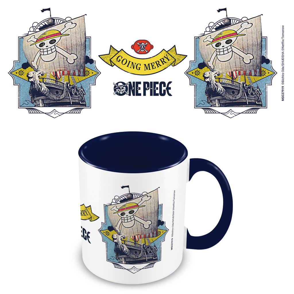 One Piece Tasse mit zweifarbigem Innendesign The Going Merry One size Weiß, Blau