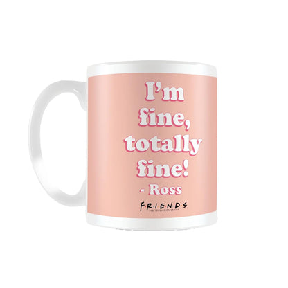 Friends Ross Zitat Tasse (Einheitsgröße) (Weiß/Pfirsich