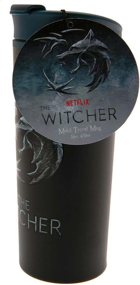 The Witcher Metall Tragbare Tasse (Einheitsgröße) (Schwarz)