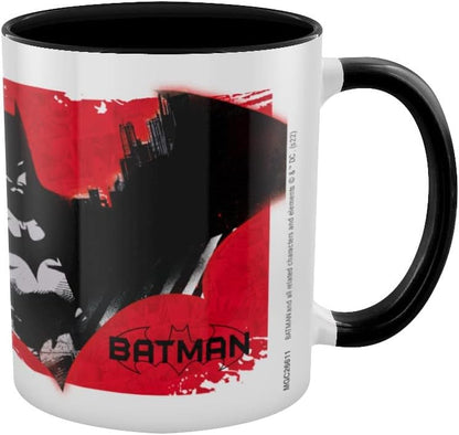 Batman - Kaffeebecher, Kontrast (Einheitsgröße) (Weiß/Schwarz/Rot