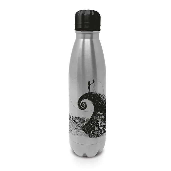 Pyramid International The Nightmare Before Christmas - Botella de agua de metal de 540 ml (diseño de silueta), botella de agua de metal para niños, producto oficial