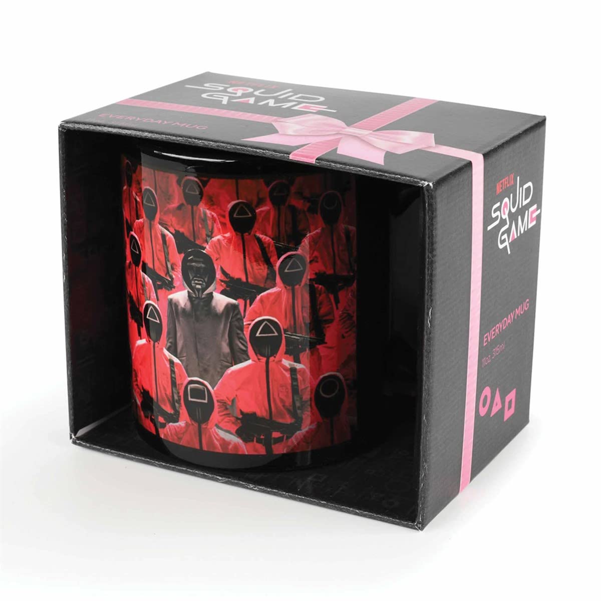 Squid Game - Kaffeebecher (12 cm x 8,7 cm x 10,5 cm) (Schwarz/Pink