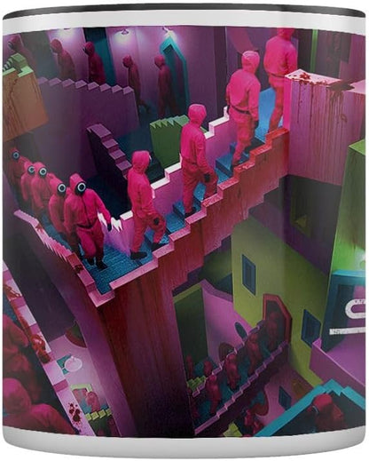 Netflix squid game stairs coloured inner mug