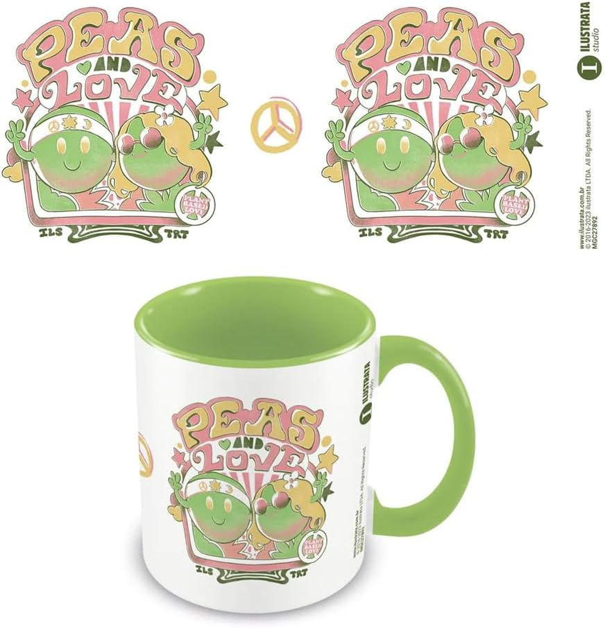 Ilustrata - Taza Diseño Interior a Dos Colores Peas And Love