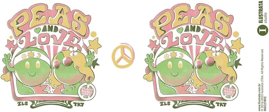 Ilustrata - Taza Diseño Interior a Dos Colores Peas And Love