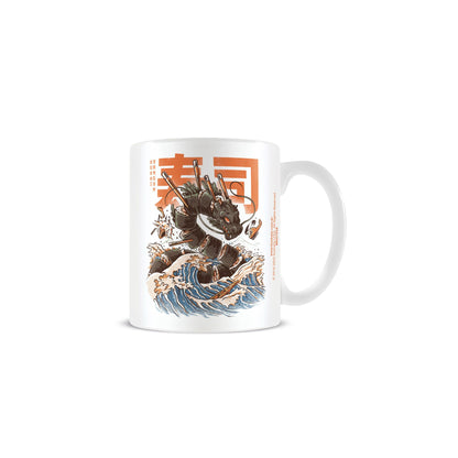 Pyramid International Ilustrata Mug (Sushi Dragon Design) 11oz Ceramic Coffee Mug, Mugs for Women and Mugs for Men - Official Merchandise