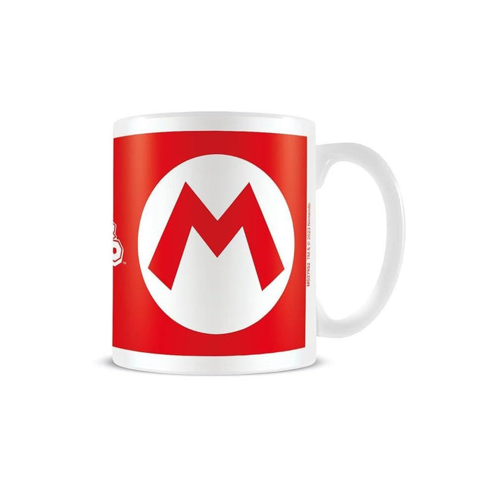Pyramid International Super Mario (Mario Initial) White Mug - 10Oz / 315Ml Ceramic Mug - One Size