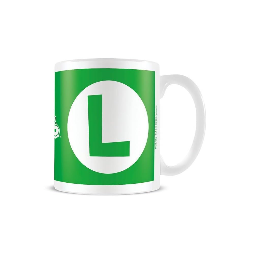 Pyramid International Super Mario (Luigi Initial) White Mug - 10Oz / 315Ml Ceramic Mug - One Size