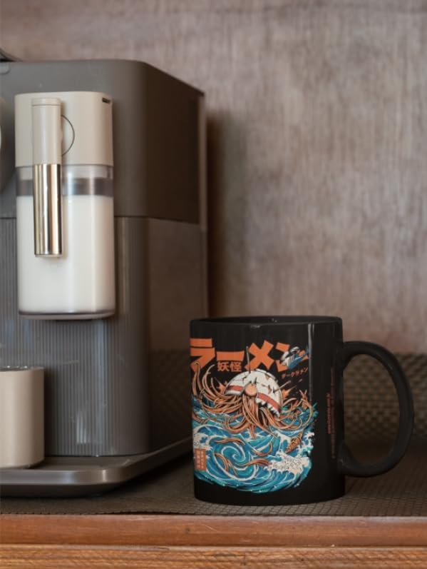 Pyramid International Ilustrata Mug (Dark Ramen Design) 11oz Ceramic Coffee Mug, Cups and Coffee Mugs for Men and Mugs for Women - Official Merchandise