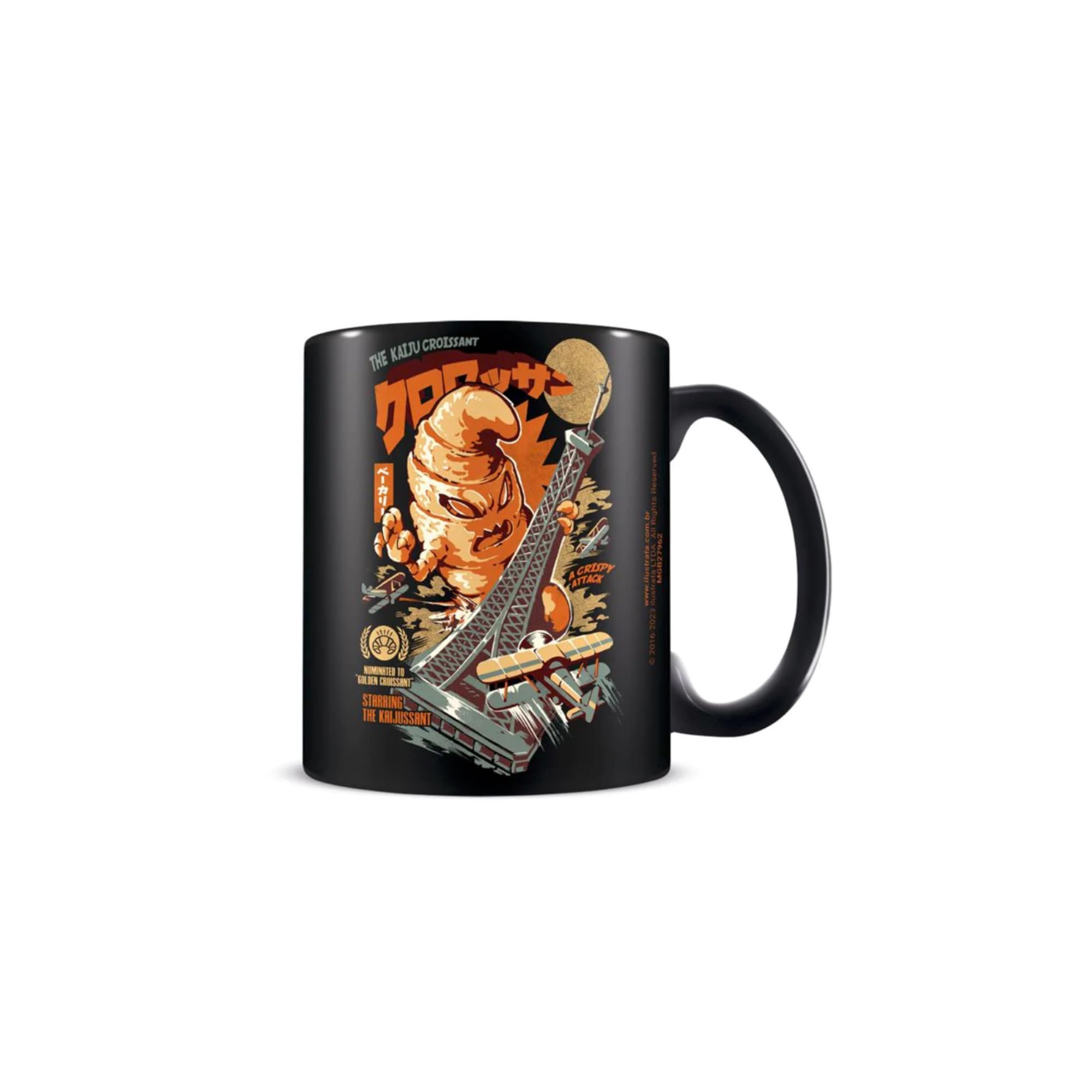 Pyramid International Ilustrata Mug (The Kaijussant Design) 11oz Ceramic Coffee Mug, Cups and Coffee Mugs for Men and Mugs for Women - Official Merchandise