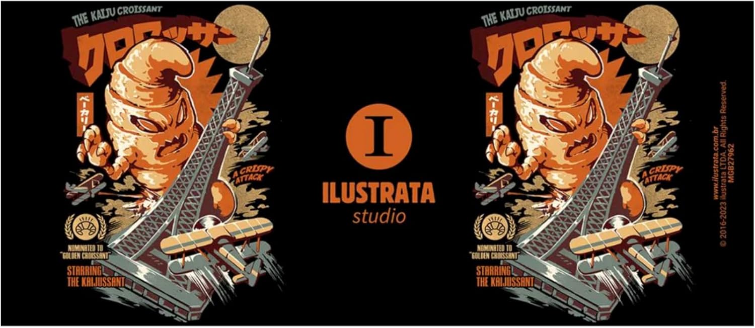 Pyramid International Ilustrata Mug (The Kaijussant Design) 11oz Ceramic Coffee Mug, Cups and Coffee Mugs for Men and Mugs for Women - Official Merchandise