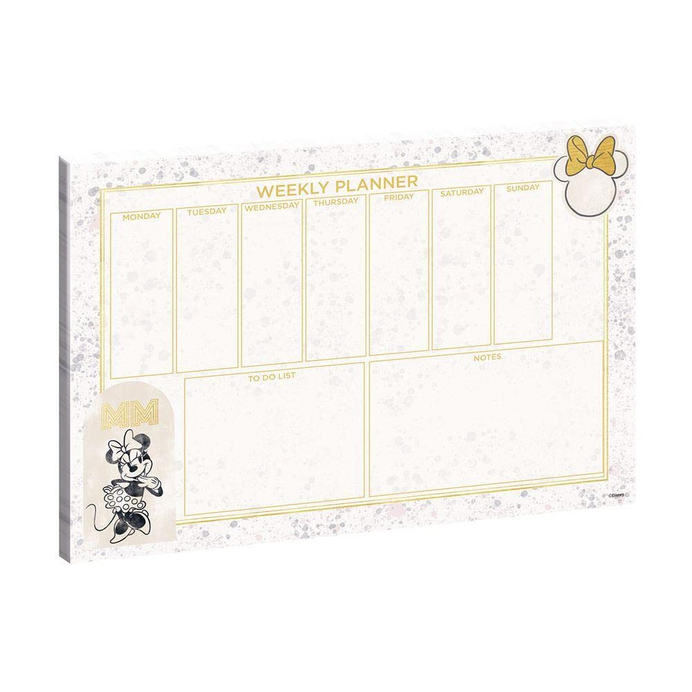 Disney - A4 Minnie Mouse Desk Mat, Cream, Yellow