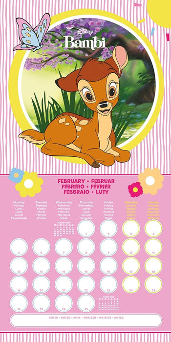 Calendario 2024 de Disney Classics - Agenda cuadrada de vista mensual de 30 x 30 cm, regalos de Disney para mujeres, hombres y niños, calendario para niños, producto oficial