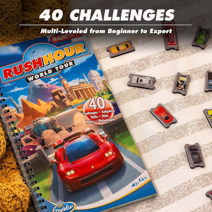 ThinkFun - 76544 - Rush Hour World Tour - Das magnetische Reise-Knobelspiel. Perfekt für die Reise und als Geschenk!: Das magnetische Reise-Knobelspiel