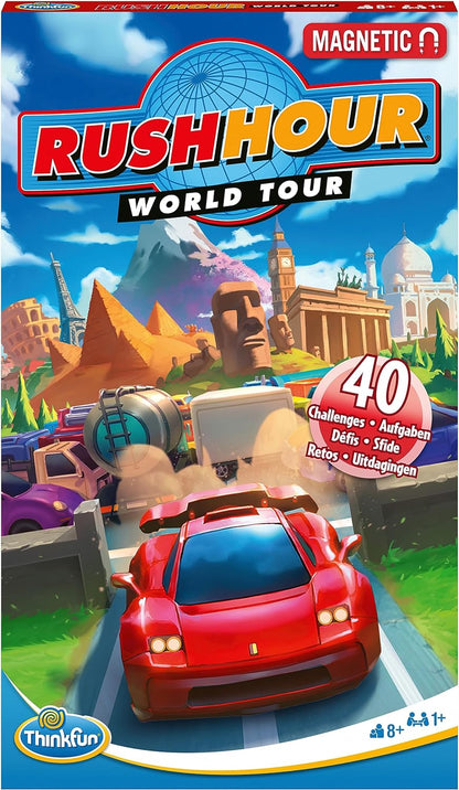 ThinkFun - 76544 - Rush Hour World Tour - Das magnetische Reise-Knobelspiel. Perfekt für die Reise und als Geschenk!: Das magnetische Reise-Knobelspiel