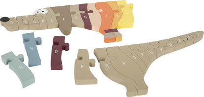 small foot Letters Dog made of wood, with 26 puzzle pieces for learning The ABCs, for ages 3+ years, 12413