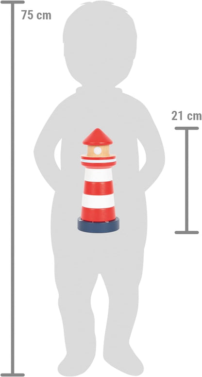 Small Foot Lighthouse Tower Big Ocean, Made of FSC 100%-Certified Wood, Stacking Game for 1+ Years, 12454