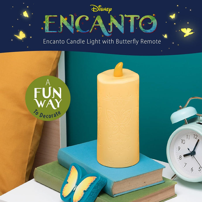 Paladone Disney Encanto Candle Light with ButterFly Remote Magical Color Changing Light Decoration Powered By 5x AAA Batteries