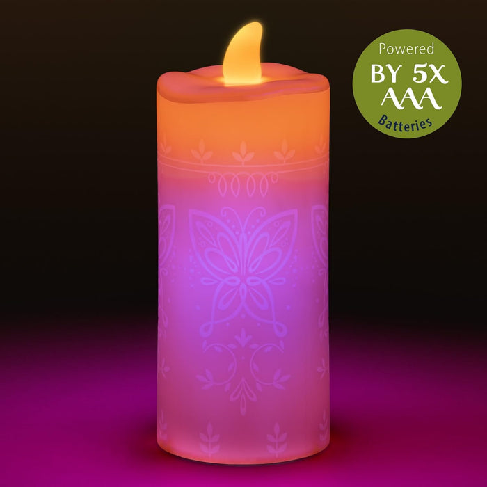 Paladone Disney Encanto Candle Light with ButterFly Remote Magical Color Changing Light Decoration Powered By 5x AAA Batteries