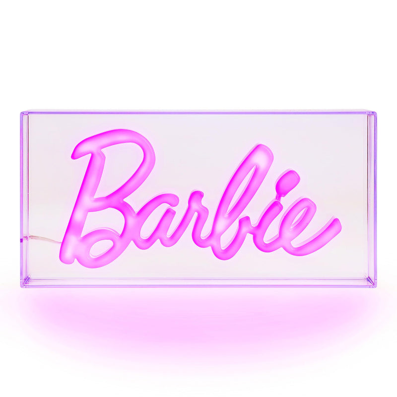 Barbie LED Neon Light - Officially Licensed Free Standing or Wall Mountable Pink Light Sign - Play Makeup Room Accessories & Decor for Bedroom| Paladone