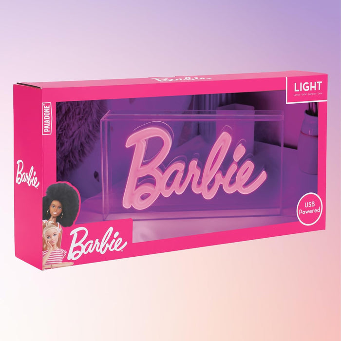 Barbie LED Neon Light - Officially Licensed Free Standing or Wall Mountable Pink Light Sign - Play Makeup Room Accessories & Decor for Bedroom| Paladone