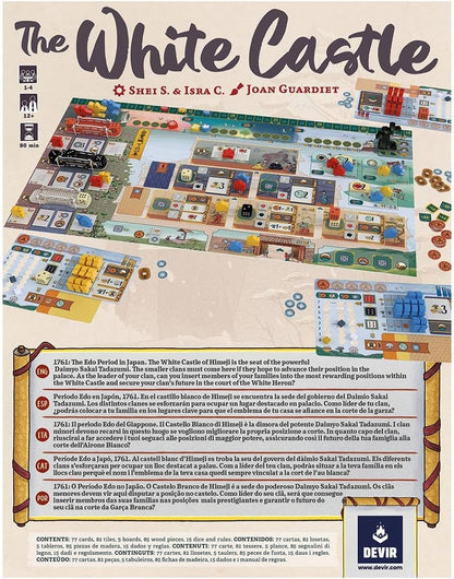 Devir - The White Castle, Juego de Mesa, Juego de Mesa de Estrategia, Juego de Mesa con Amigos de Ingenio, Juego Solitario, Edad +12 (BGWCML