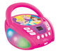 Lexibook Disney Princesa-Lector de CD Bluetooth para niños – Portátil, Efectos Multicolores, Entrada para micrófono, AUX IN, AC o Funciona con batería, RCD109DP, Color Rosa, M