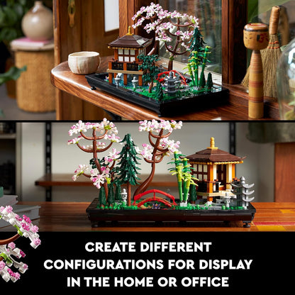 LEGO 10315 Icons Tranquil Garden, Botanical Zen Garden Kit for Adults with Lotus Flowers, Customisable Desk Decoration, Inspired by Japanese Traditions, Mindful Gardening Gift for Women, Men