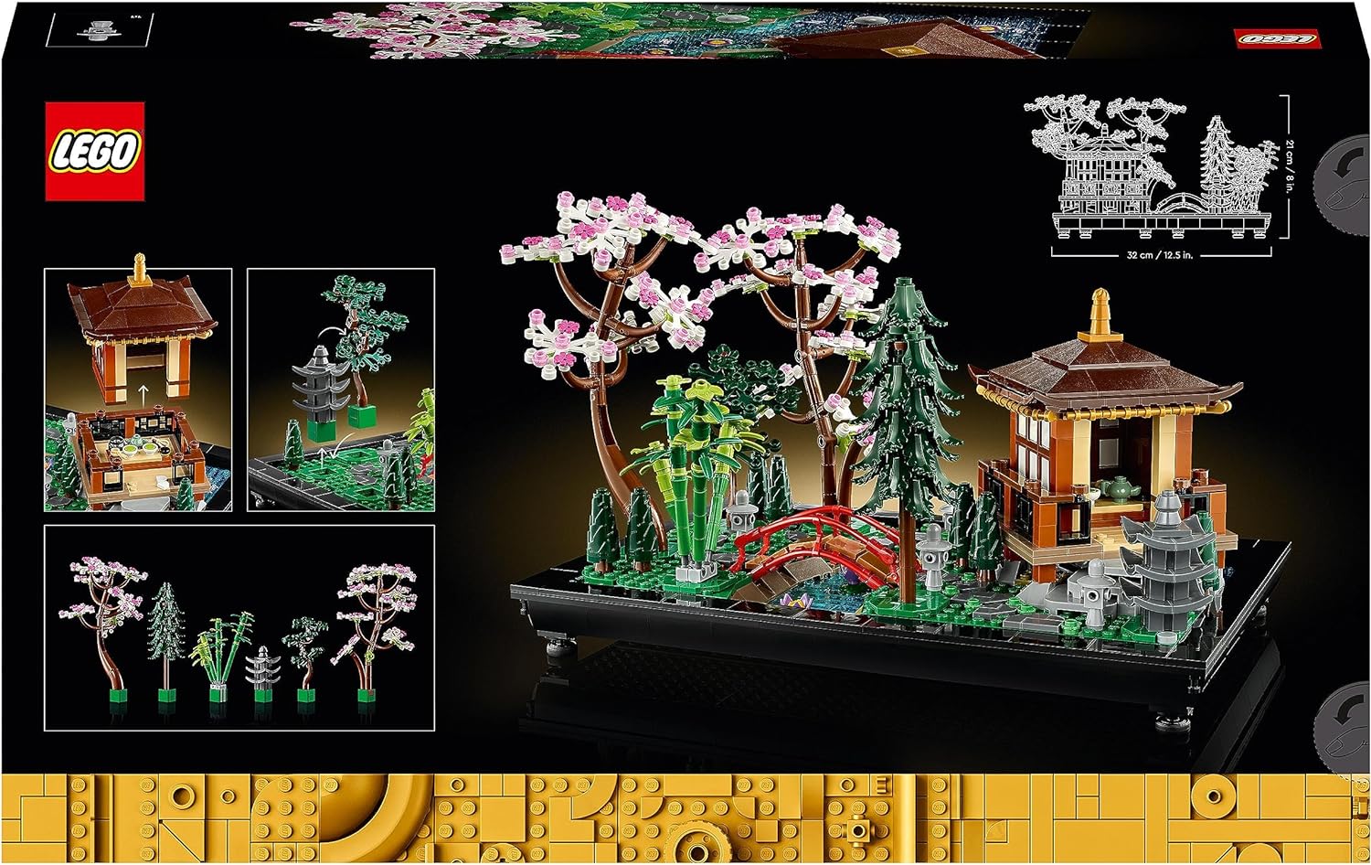 LEGO 10315 Icons Tranquil Garden, Botanical Zen Garden Kit for Adults with Lotus Flowers, Customisable Desk Decoration, Inspired by Japanese Traditions, Mindful Gardening Gift for Women, Men
