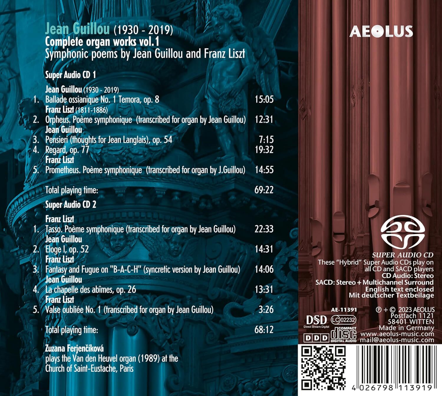 Jean Guillou/Franz Liszt: Complete Organ Works: Symphonic Poems By Jean Guillou and Franz Liszt - Volume 1