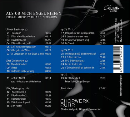 Als Ob Mich Engel Riefen: Choral Music By Johannes Brahms